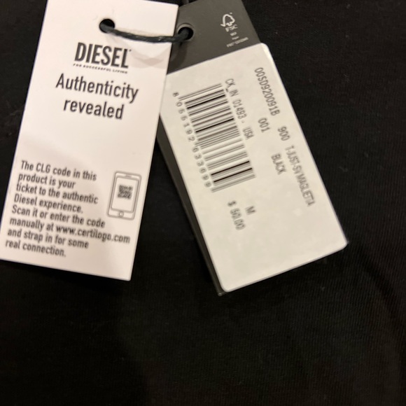 Diesel only the brave black tshirt in medium and large - Picture 3 of 4